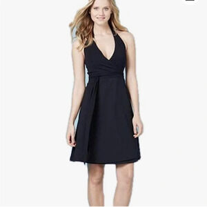 Boden Black Halter Wrap Ruby Dress Size 8L